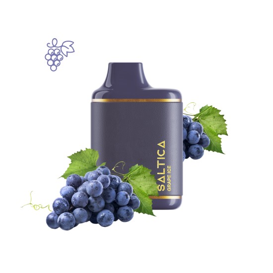 Saltica Leather 7000 Üzüm Buzlu Tek Kullanımlık Vape Bar, Mor Renk
