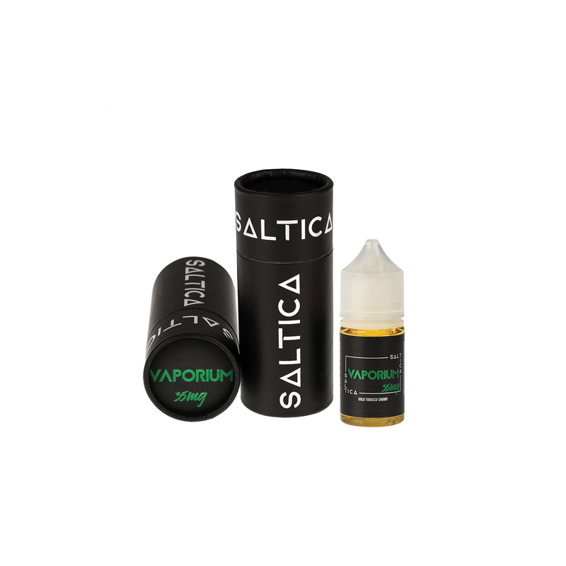 Saltica Vaporium Salt Likit 35mg Gold Tobacco-Cherry ambalajlı.
