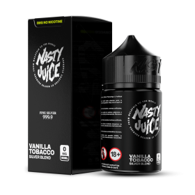 Nasty Juice Silver Blend Vanilya Tütün Likit 0mg Nikotin Siyah Şişe