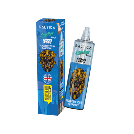 Saltica Cyberpunk 12000 Blueberry Sour Raspberry Disposable Vape Bar