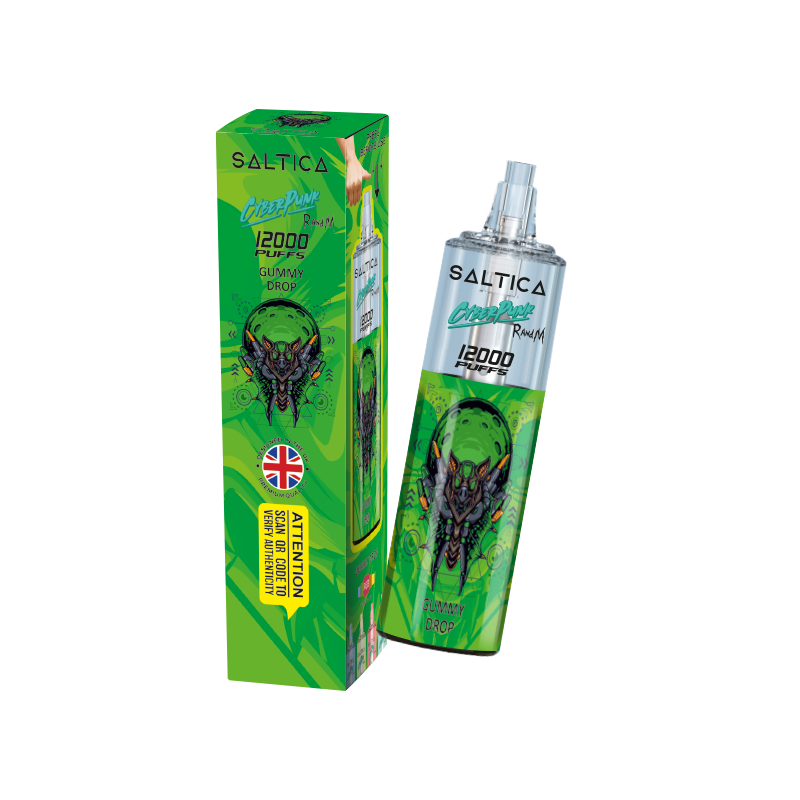 Saltica Cyberpunk 12000 Gummy Drop tek kullanımlık elektronik sigara.