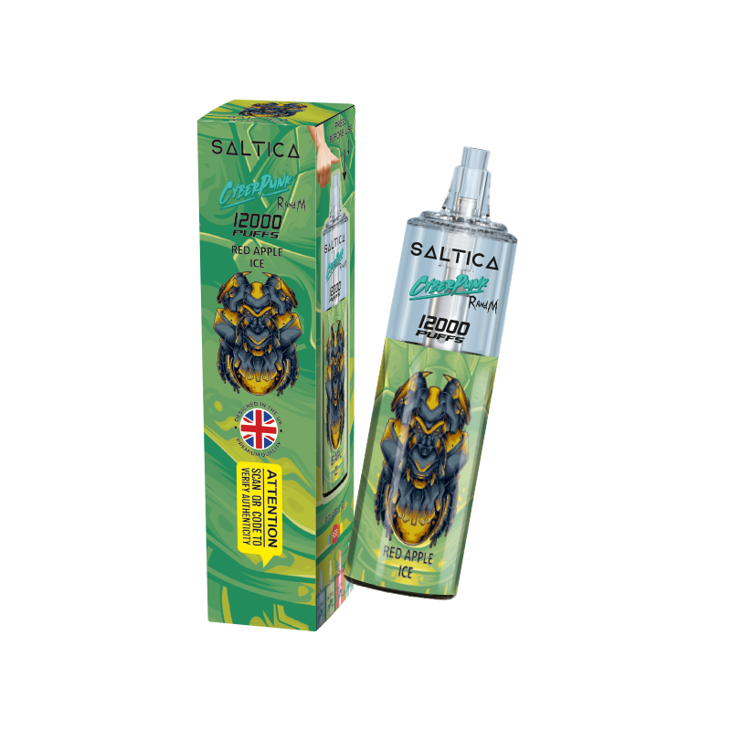 Saltica Cyberpunk 12000 Red Apple Ice Tek Kullanımlık Vape Bar